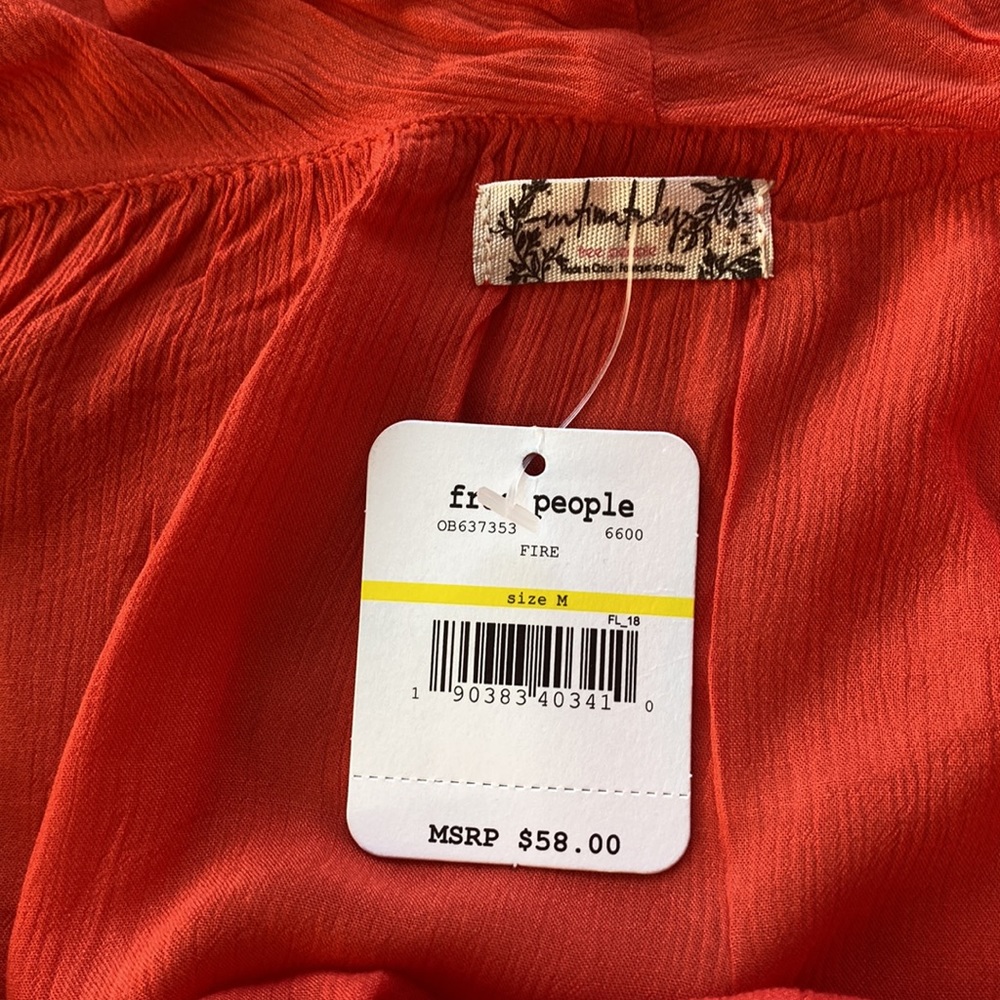 Women's Ruffled Red Top - Picture 9 of 12